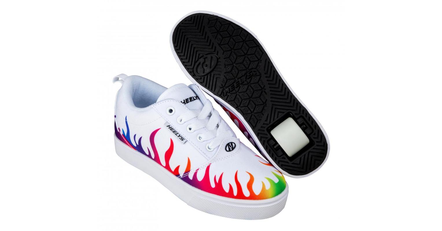 rainbow fire heelys