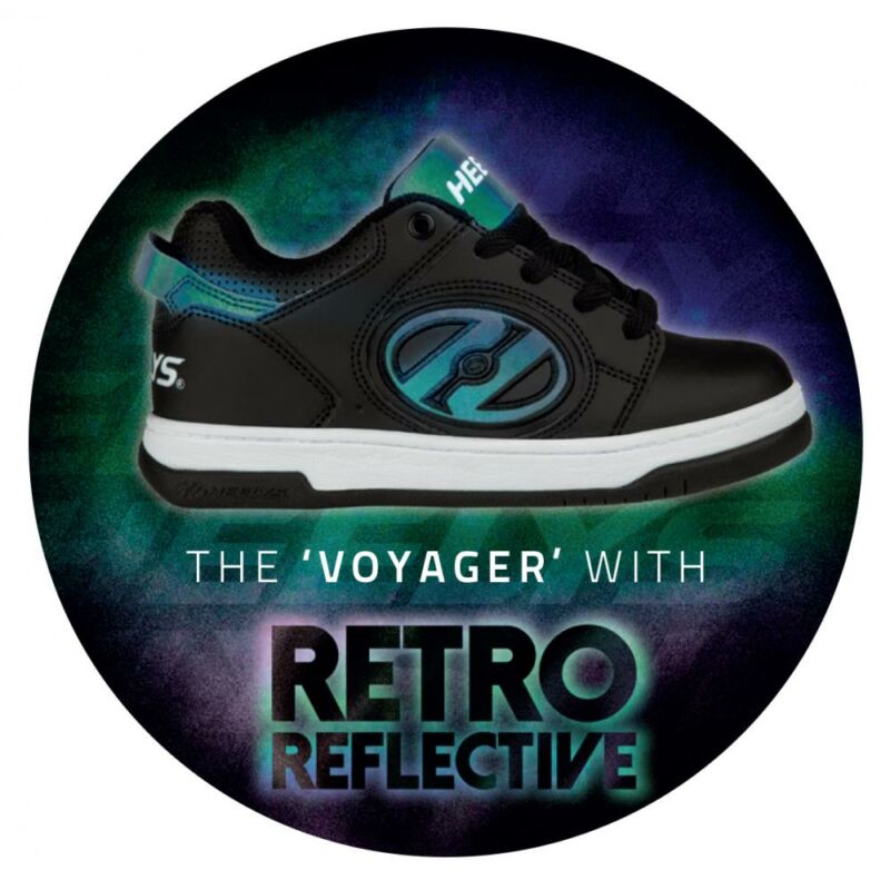 Heelys Voyager black reflective/black - fényvisszaverő logóval