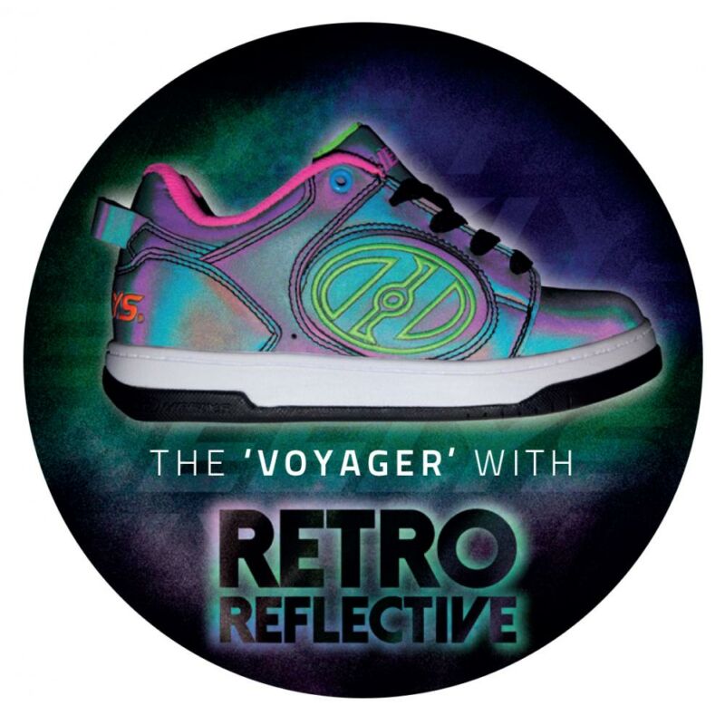 Heelys Voyager black reflective/yellow/pink - fluoreszkáló felsőrész