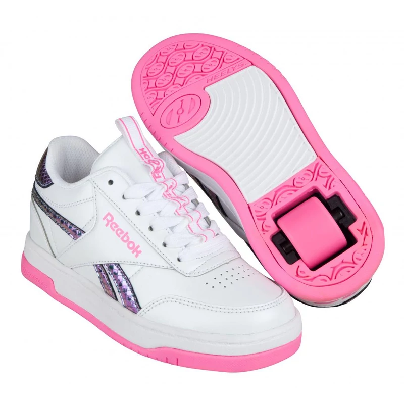 Heelys X Reebok CL Court Low white/neon blue/yellow/pink