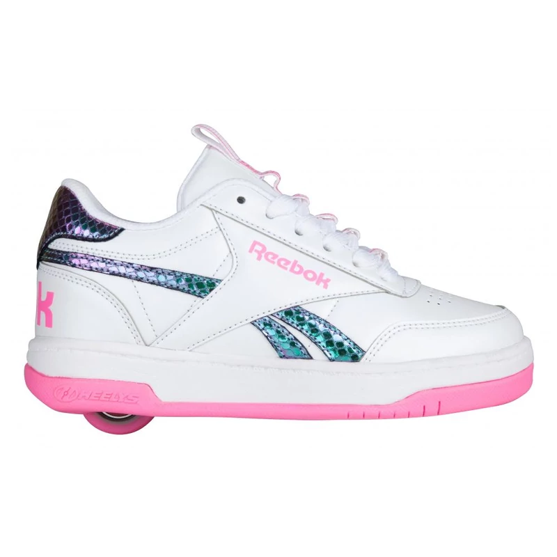 Heelys X Reebok CL Court Low white/neon blue/yellow/pink